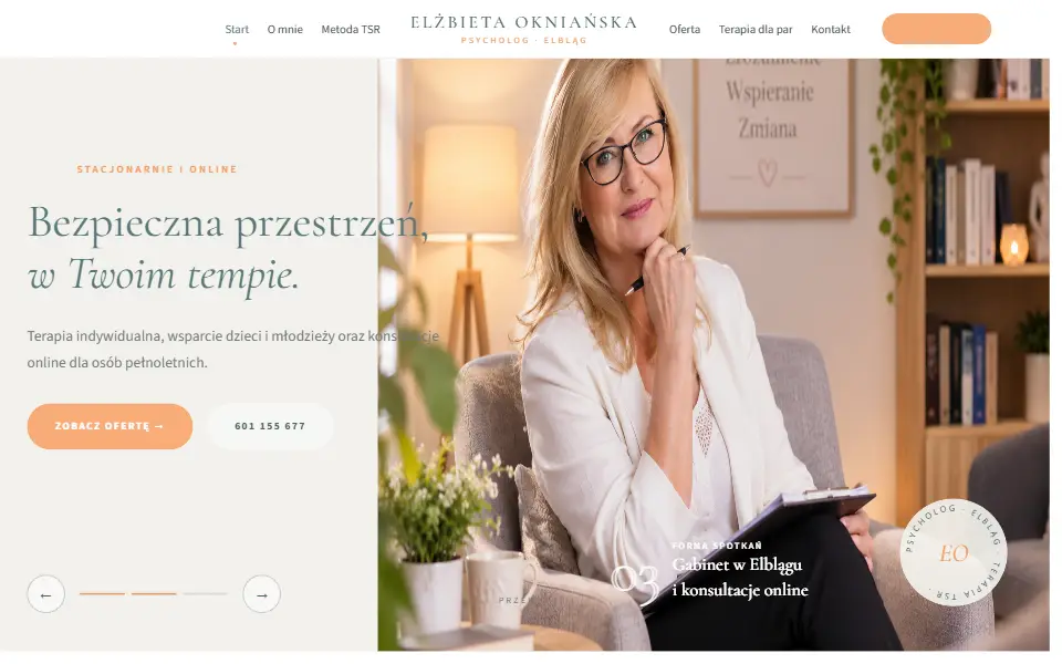 Elżbieta Okniańska – strona główna