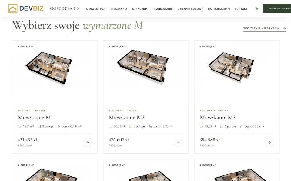 Gościnna 2.0 – oferta mieszkań